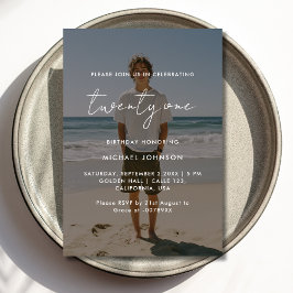 Foto Overlay Einladungs-Card zum 21. Geburtstag ​ Einladung