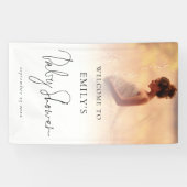 Foto Overlay Elegantes Script Willkommensdusche Banner (Horizontal)