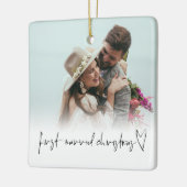 Foto Overlay Erste Verheiratete Weihnachtsnamen Ja Keramikornament (Links)