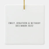 Foto Overlay First Christmas Mommy Daddy Keramikornament (Rückseite)