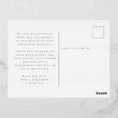 Foto Overlay Foil Vielen Dank BIrth Ankündigung (Rückseite)