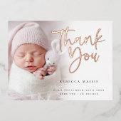 Foto Overlay Foil Vielen Dank BIrth Ankündigung (Vorderseite)