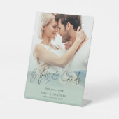 Foto Overlay Gifts Karten Hochzeitszeitszettel Sockelschild (Vorderseite)