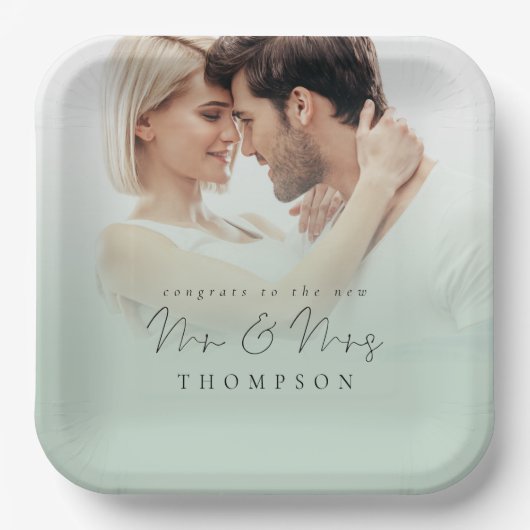 Foto Overlay Glückwunsch Neu Mr. Sage Pappteller (Vorderseite)