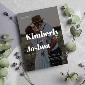 Foto-Overlay-Hochzeit für moderne Typografie Einladung