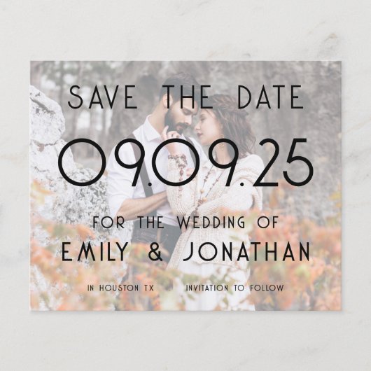 Foto-Overlay-Hochzeit speichern Sie das Datum (Vorderseite)