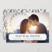 Foto-Overlay in Chic Frame Save the Date (Vorne/Hinten)