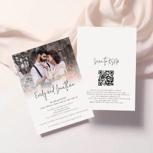 Foto Overlay Informal Script QR Code Hochzeit Einladung