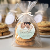 Foto Overlay-Liebe dank Script-Hochzeit Runder Aufkleber