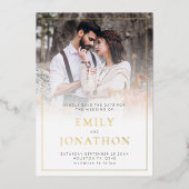 Foto-Overlay-Line-Border-Foil-Karte Save the Date Folieneinladung (Vorderseite)