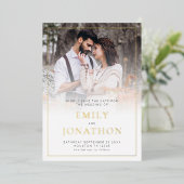 Foto-Overlay-Line-Border-Foil-Karte Save the Date Folieneinladung (Stehend vorne)