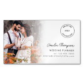 Foto Overlay-Logo-Hochzeitsplaner Magnetische Visitenkarte (Vorderseite)
