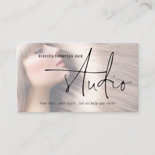 Foto Overlay-Logo QR-Code Visitenkarte (Vorderseite)