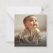 Foto Overlay Minimalistisches Skriptbudget Vielen  Mitteilungskarte (Vorderseite)