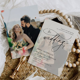 Foto Overlay Moderne elegante Hochzeit Einladung
