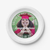 Foto Overlay Moderne Glückwünsche Abschluss Pappteller (Vorderseite)