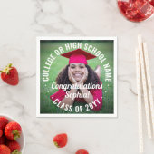 Foto Overlay Moderne Glückwünsche Abschluss Serviette (Beispiel)