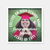 Foto Overlay Moderne Glückwünsche Abschluss Serviette (Vorderseite)