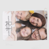 Foto Overlay Monogram Happy Rente Opa Golfhandtuch (Horizontal)
