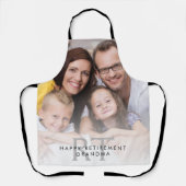 Foto Overlay Monogram Happy Rentirement Oma Schürze (Vorderseite)