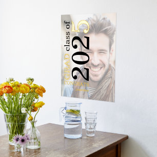 Foto Overlay Name Glückwunsch Grad 2025 Abschluss Foliendrucke