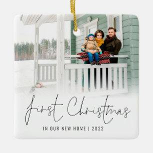 Foto Overlay Name Jahr Erstweihnachtsfest Neue Zuh Keramikornament