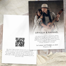 Foto Overlay QR-Code Skript Boho Wedding Save The Date