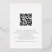 Foto-Overlay-QR-Code-Skript Hochzeit Echt Folieneinladung (Rückseite)