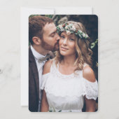 Foto Overlay QR-Code UAWG White Script-Hochzeit Einladung (Rückseite)