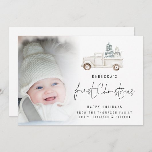 Foto Overlay Script Baby First Christmas Truck (Vorne/Hinten)