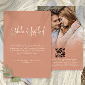 Foto Overlay Script QR Boho Wedding Terracotta Save The Date