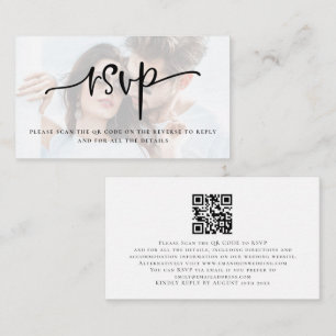 Foto Overlay Script QR Code Hochzeitsszenario RSVP Begleitkarte