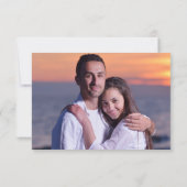 Foto Overlay Script Typografie Wedding RSVP Card Karte (Rückseite)