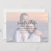 Foto Overlay Script Typografy Wedding Rettete The Save The Date (Vorderseite)
