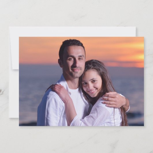 Foto Overlay Script Typografy Wedding Rettete The Save The Date (Rückseite)