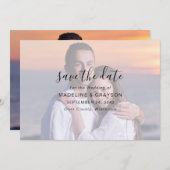 Foto Overlay Script Typografy Wedding Rettete The Save The Date (Vorne/Hinten)