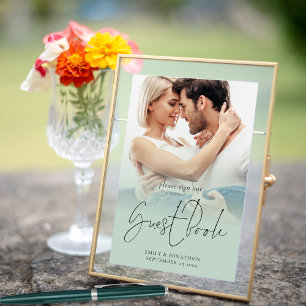 Foto Overlay Signature Gästebuch Hochzeitssage Grü