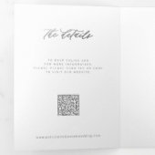 Foto Overlay Silberhochzeit RSVP Details QR-Code Dreifach Gefaltete Einladung (Innen Erste Seite)