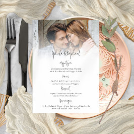 Foto Overlay-Skript Boho Wedding-Menükarte Einladung