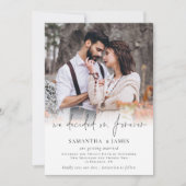 Foto-Overlay-Skript entscheidet für ewige Hochzeit Save The Date (Vorderseite)