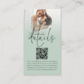 Foto Overlay Skript QR-Codeübersicht Hochzeitdetai Begleitkarte (Vorderseite)