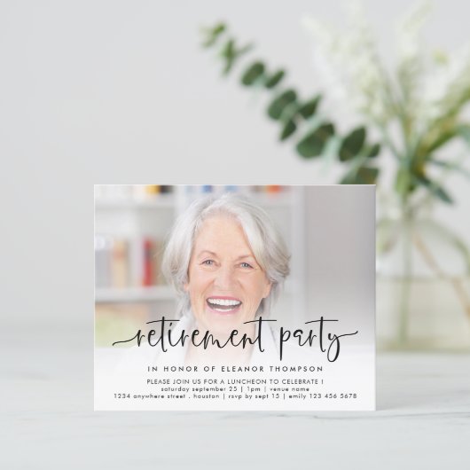 Foto Overlay Skriptauszahlungseinladung (Stehend Vorderseite)