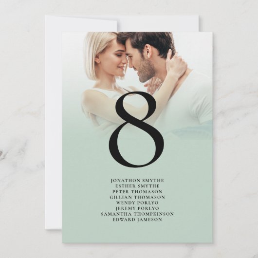 Foto Overlay Skriptnamen Sage-Tischnummer (Vorderseite)