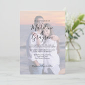 Foto Overlay-Skripttypografie - Einladung (Stehend Vorderseite)