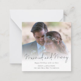Foto Overlay Verheiratet und frohe Weihnachten Mitteilungskarte