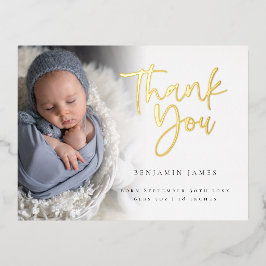 Foto Overlay Vielen Dank für die BIrth Announcemen Folie Einladungspostkarte