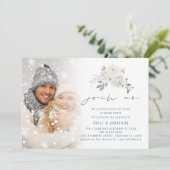 Foto Overlay White Floral Join Us Abend Wedding Einladung (Stehend Vorderseite)