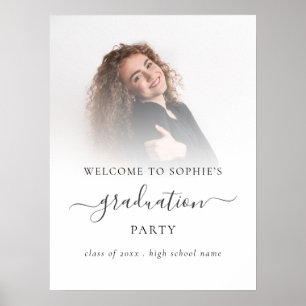 Foto Overlay Willkommen zur Graduierungspartei Poster