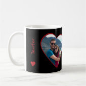 Foto Paar Initialen Herzform Valentine Kaffeetasse (Links)