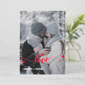 Foto Paare Liebe Ferienkarte Einladung (Stehend Vorderseite)